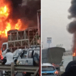 नवले ब्रिज पर भीषण सड़क हादसा, दो ट्रकों की टक्कर में फंसी कार, आग लगने से आठ लोगों की मौत