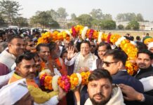 मुख्यमंत्री का हरिद्वार आगमन-गन्ने का भाव ऐतिहासिक रूप से बढ़ाने पर किसानों ने किया भव्य स्वागत