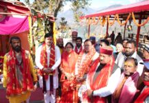 मुख्यमंत्री बीरों देवल रुद्रप्रयाग में आयोजित मां चंडिका महावन्याथ देवरा यात्रा में हुए शामिल