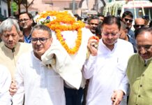 पूर्व मुख्यमंत्री बीसी खंडूड़ी को नम आंखों से दी विदाई