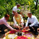 मुख्यमंत्री आवास परिसर में 3-बी गार्डन के निर्माण कार्य का शुभारम्भ