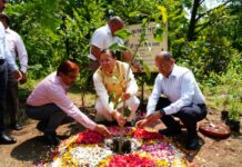 मुख्यमंत्री आवास परिसर में 3-बी गार्डन के निर्माण कार्य का शुभारम्भ