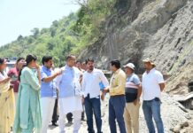 टिहरी में चारधाम यात्रा मार्ग का मंत्री गणेश जोशी ने किया निरीक्षण, दिए गुणवत्तापूर्ण कार्य के निर्देश