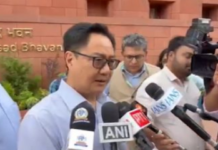 सरकार सदन में छात्र आंदोलनों पर चर्चा के लिए तैयार, विपक्ष कार्यवाही में बाधा न डाले: किरेन रिजिजू